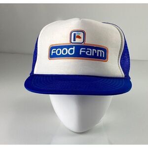 Vintage Otto Food Farm Snapback Trucker Hat Cap Adult Adjustable Blue White